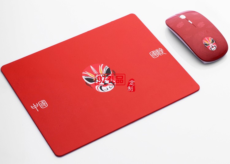 南孚電訊定制logo  無(wú)線(xiàn)鼠標(biāo)鼠標(biāo)墊商務(wù)兩件套