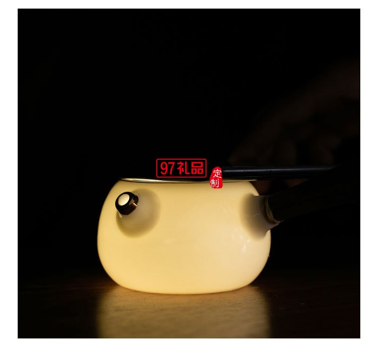 高檔白羊脂玉陶瓷茶具商務(wù)送禮客戶(hù)回饋房地產(chǎn)禮品  可定制logo 