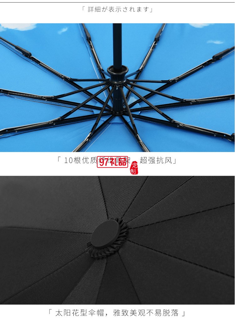 德國風(fēng)暴三折全自動雨傘折疊傘男商務(wù)實(shí)木復(fù)古紳士雨傘定制