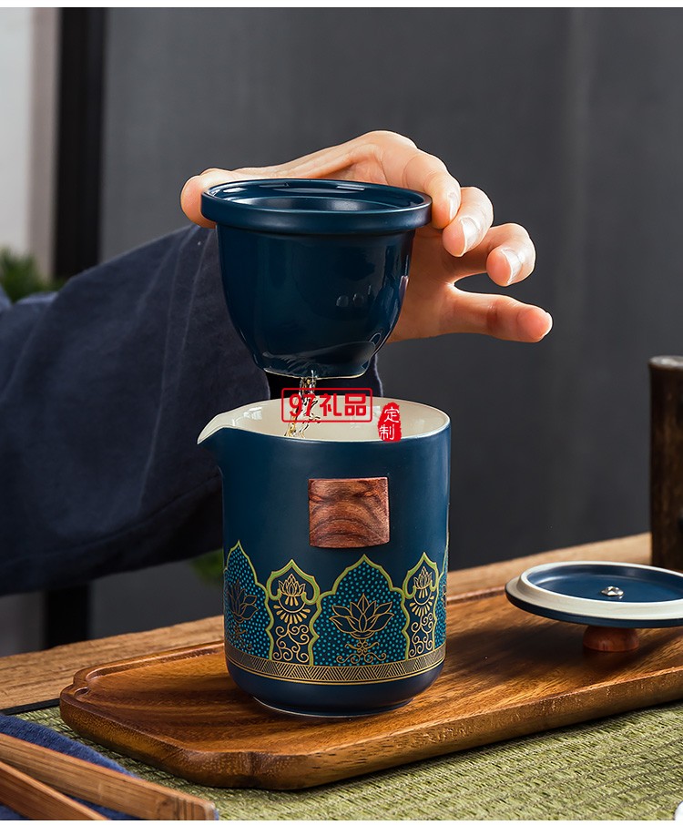 便攜快克杯旅行茶具車(chē)載小套戶外簡(jiǎn)約一壺三杯