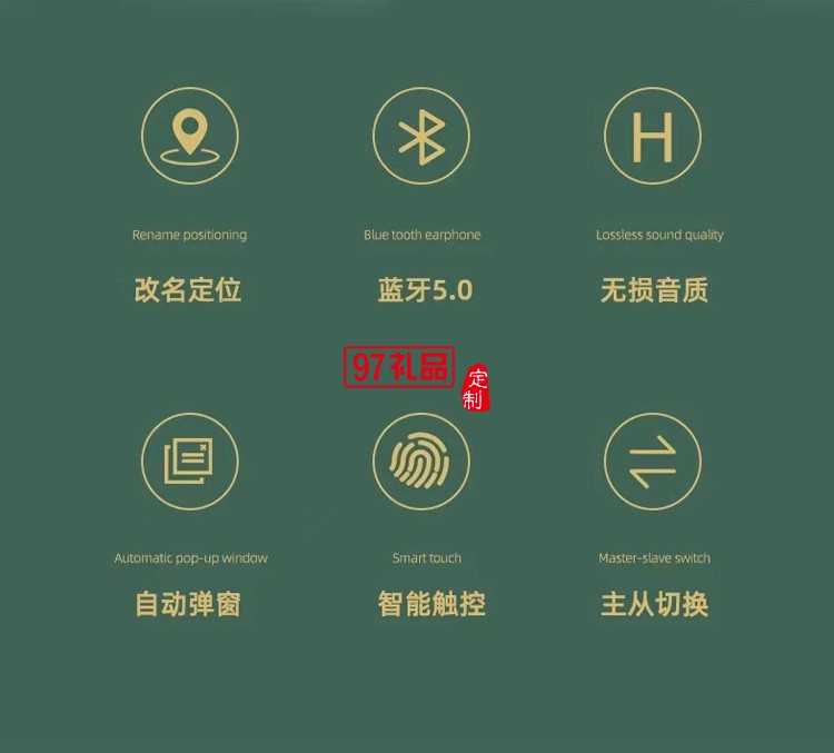 TWS入耳式立體聲  運動商務(wù)無線藍牙耳機5.0