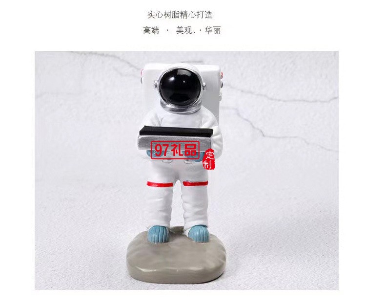 創(chuàng)意宇航員手表臺(tái)樹(shù)脂工藝品太空人