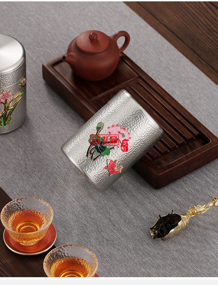 純錫茶葉罐旅行攜帶茶盒錫罐茶倉儲(chǔ)茶罐大小號手工金屬密封罐