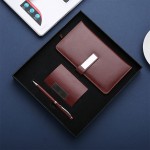 筆記本、名片夾、簽字筆商務三件套禮盒套裝