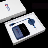 實用商務禮品套裝 充電寶10000毫安移動電源一拖三數(shù)據(jù)線定制logo