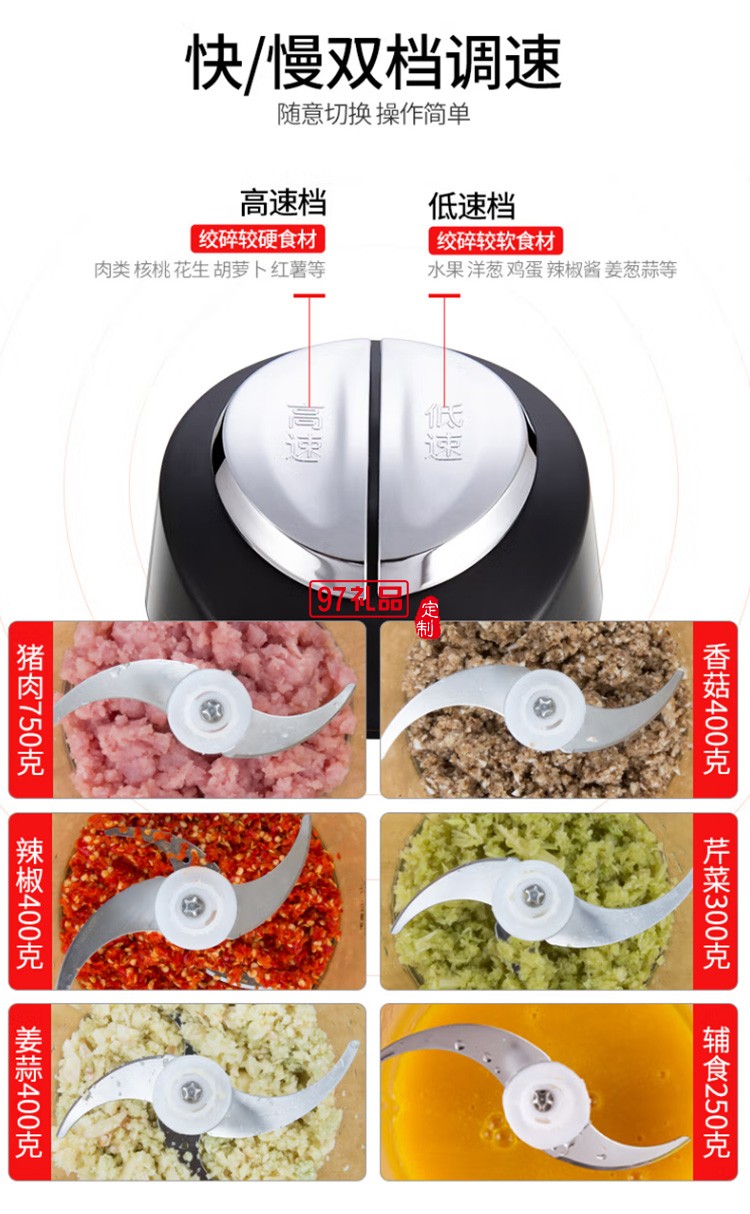 九陽(yáng)絞肉機(jī)多功能料理機(jī)電動(dòng)攪拌絞餡機(jī)JYS-A960定制公司廣告禮品