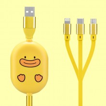 數(shù)據線三合一充電線伸縮手機快充IF-SJX-02定制公司廣告禮品