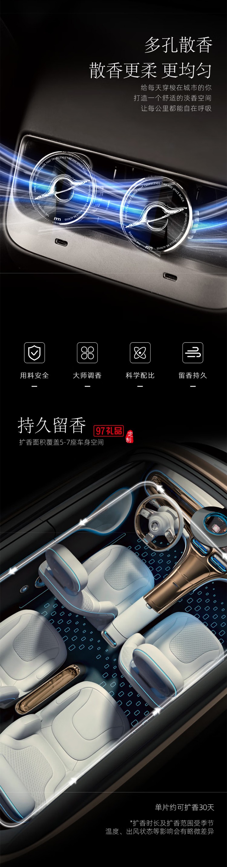 艾瑪莫莉 星際穿越車(chē)載香薰